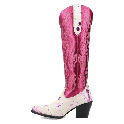 Women's Dingo Take No Bull Leather Boot - Fuchsia - DI2375-PU6