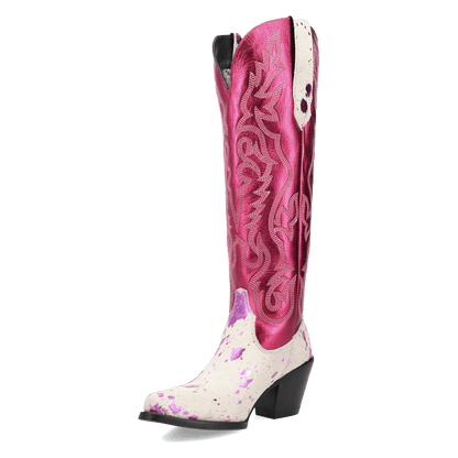 Women's Dingo Take No Bull Leather Boot - Fuchsia - DI2375-PU6