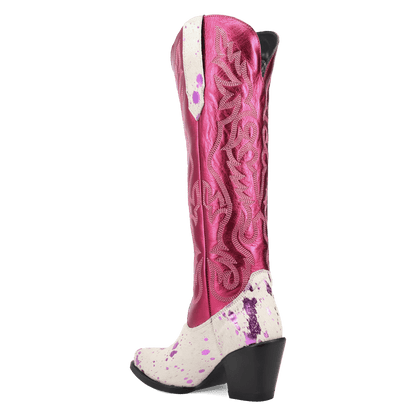 Women's Dingo Take No Bull Leather Boot - Fuchsia - DI2375-PU6