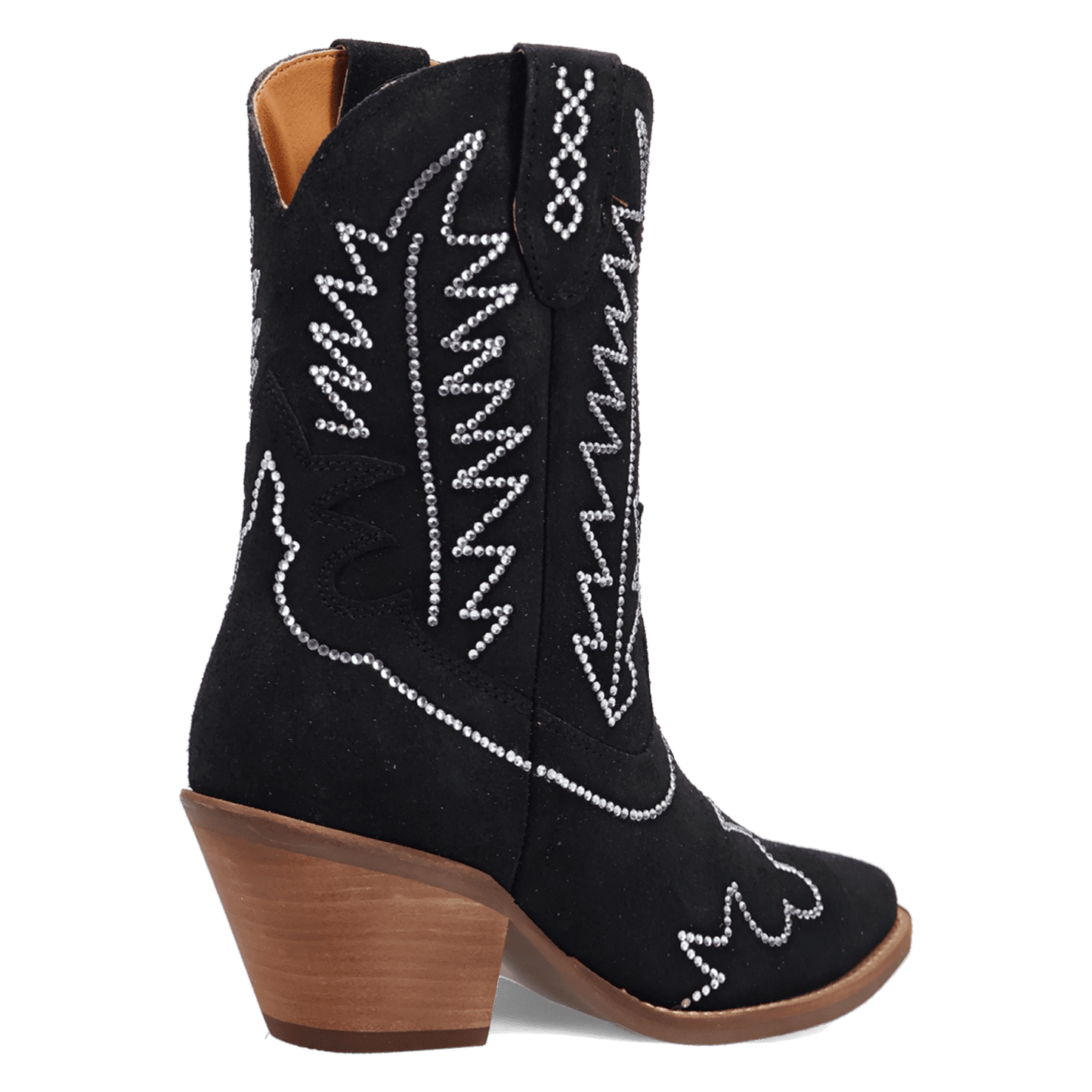 Women's Dingo Tiny Pony Suede Leather Bootie - Black - DI2376-BK