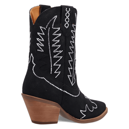 Women's Dingo Tiny Pony Suede Leather Bootie - Black - DI2376-BK