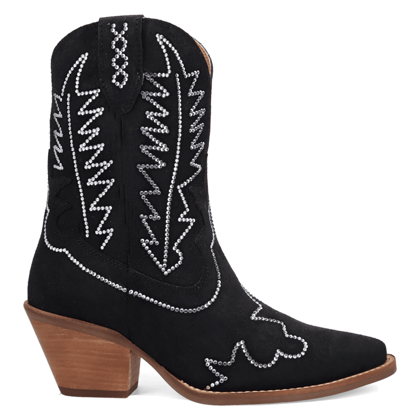 Women's Dingo Tiny Pony Suede Leather Bootie - Black - DI2376-BK