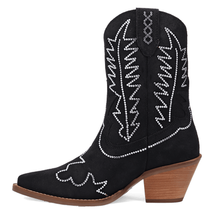 Women's Dingo Tiny Pony Suede Leather Bootie - Black - DI2376-BK