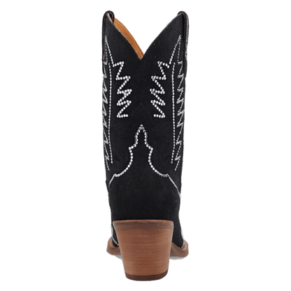 Women's Dingo Tiny Pony Suede Leather Bootie - Black - DI2376-BK