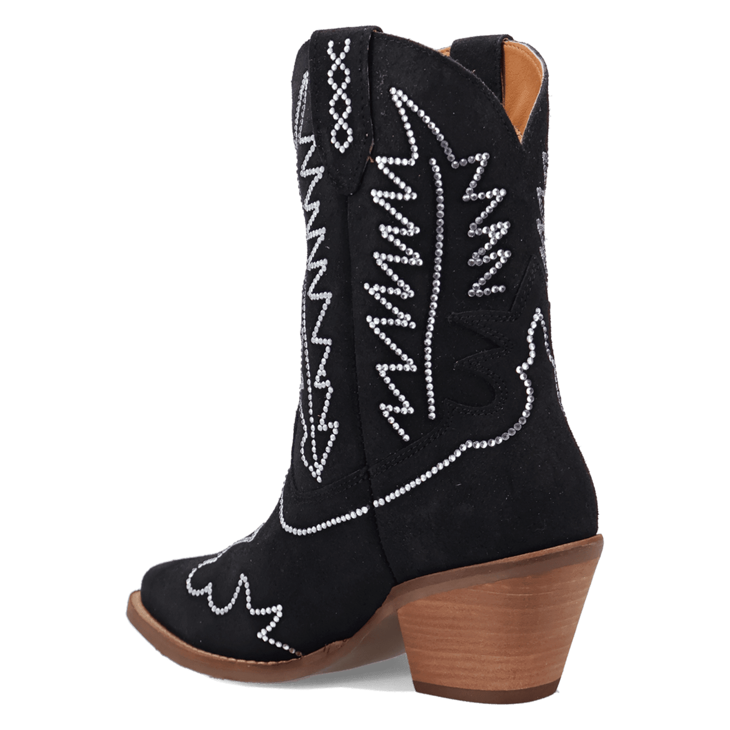 Women's Dingo Tiny Pony Suede Leather Bootie - Black - DI2376-BK
