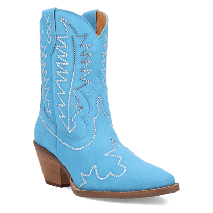 Women's Dingo Tiny Pony Suede Leather Bootie - Blue - DI2376-BL