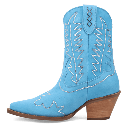 Women's Dingo Tiny Pony Suede Leather Bootie - Blue - DI2376-BL