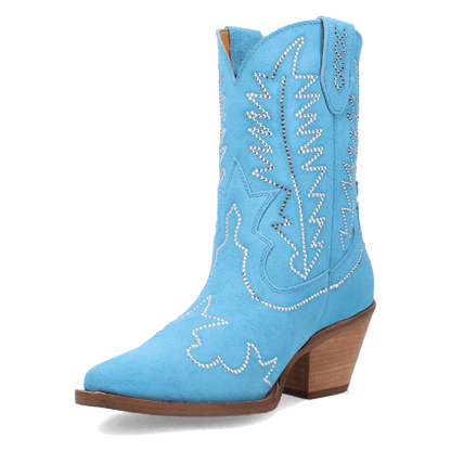 Women's Dingo Tiny Pony Suede Leather Bootie - Blue - DI2376-BL