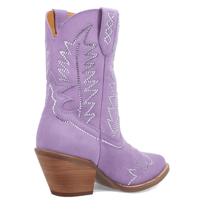 Women's Dingo Tiny Pony Suede Leather Bootie - Lavender - DI2376-PU4