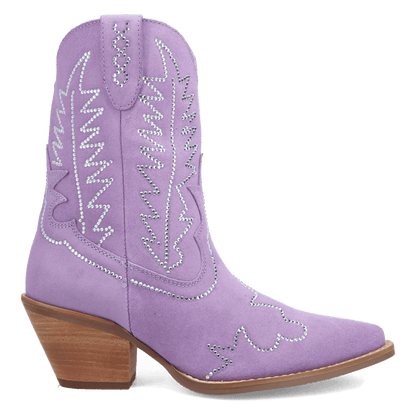 Women's Dingo Tiny Pony Suede Leather Bootie - Lavender - DI2376-PU4