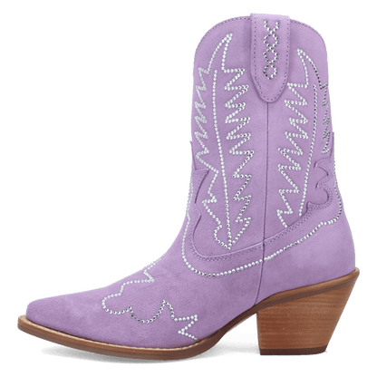 Women's Dingo Tiny Pony Suede Leather Bootie - Lavender - DI2376-PU4