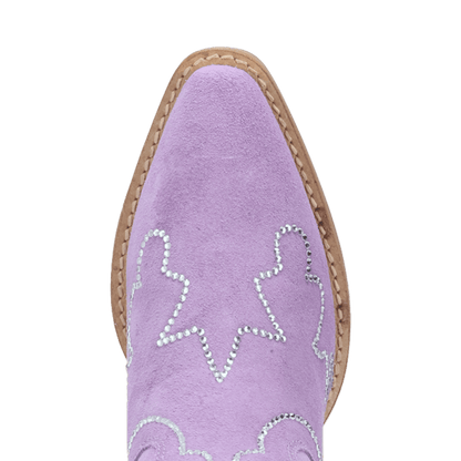 Women's Dingo Tiny Pony Suede Leather Bootie - Lavender - DI2376-PU4