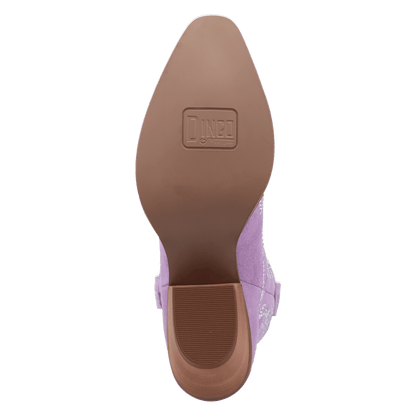 Women's Dingo Tiny Pony Suede Leather Bootie - Lavender - DI2376-PU4