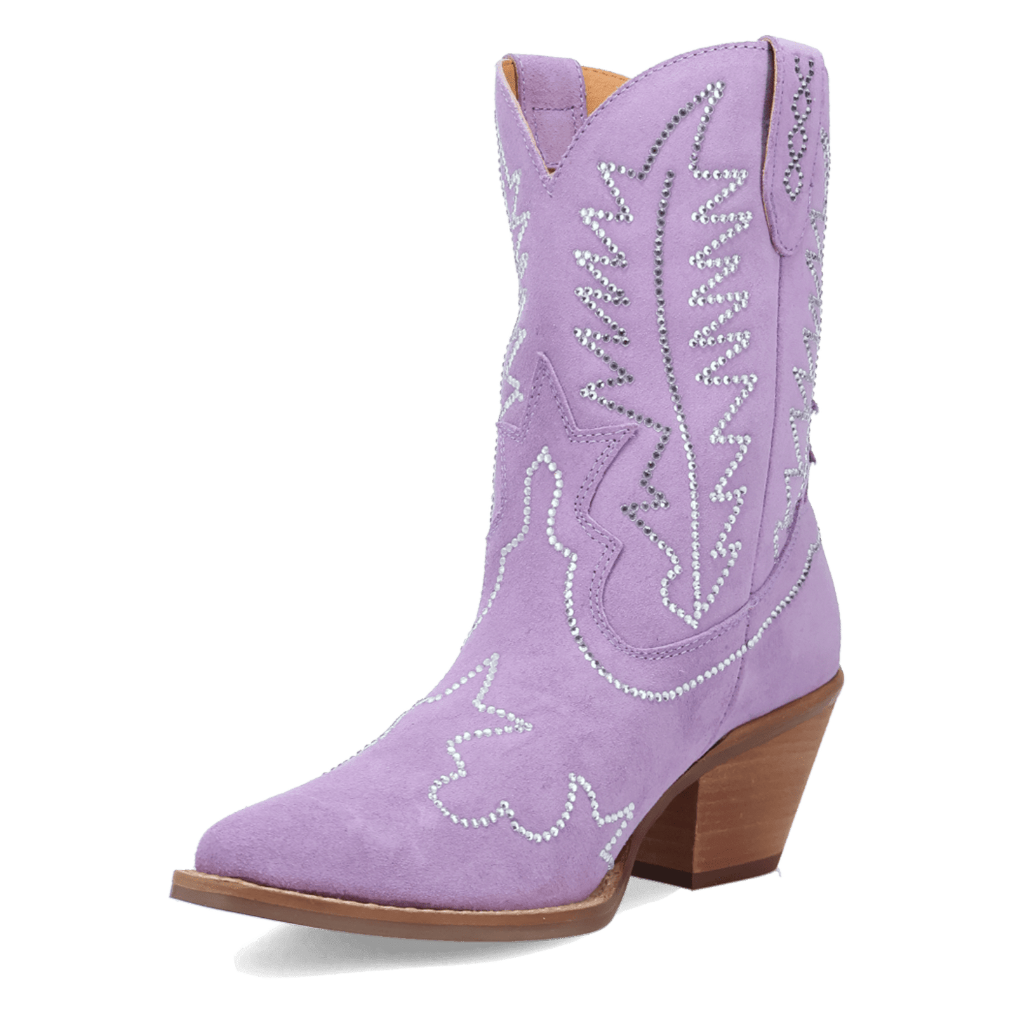 Women's Dingo Tiny Pony Suede Leather Bootie - Lavender - DI2376-PU4