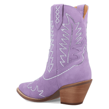 Women's Dingo Tiny Pony Suede Leather Bootie - Lavender - DI2376-PU4