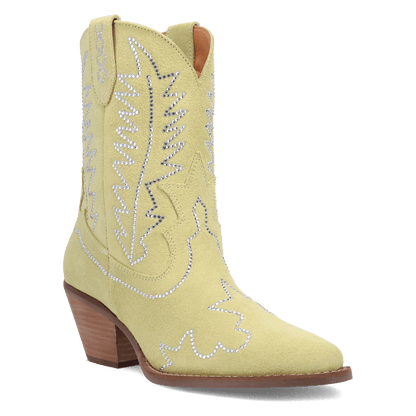Women's Dingo Tiny Pony Suede Leather Bootie - Lime - DI2376-GN7