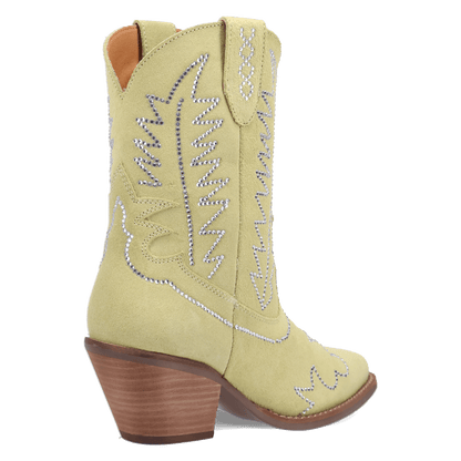 Women's Dingo Tiny Pony Suede Leather Bootie - Lime - DI2376-GN7