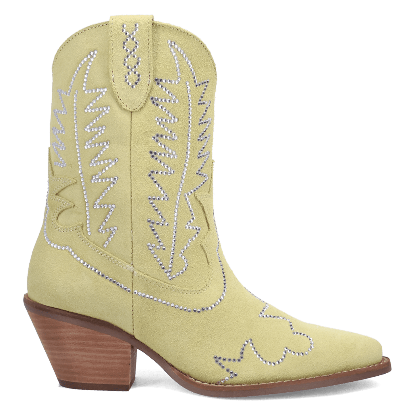 Women's Dingo Tiny Pony Suede Leather Bootie - Lime - DI2376-GN7