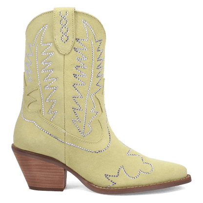 Women's Dingo Tiny Pony Suede Leather Bootie - Lime - DI2376-GN7