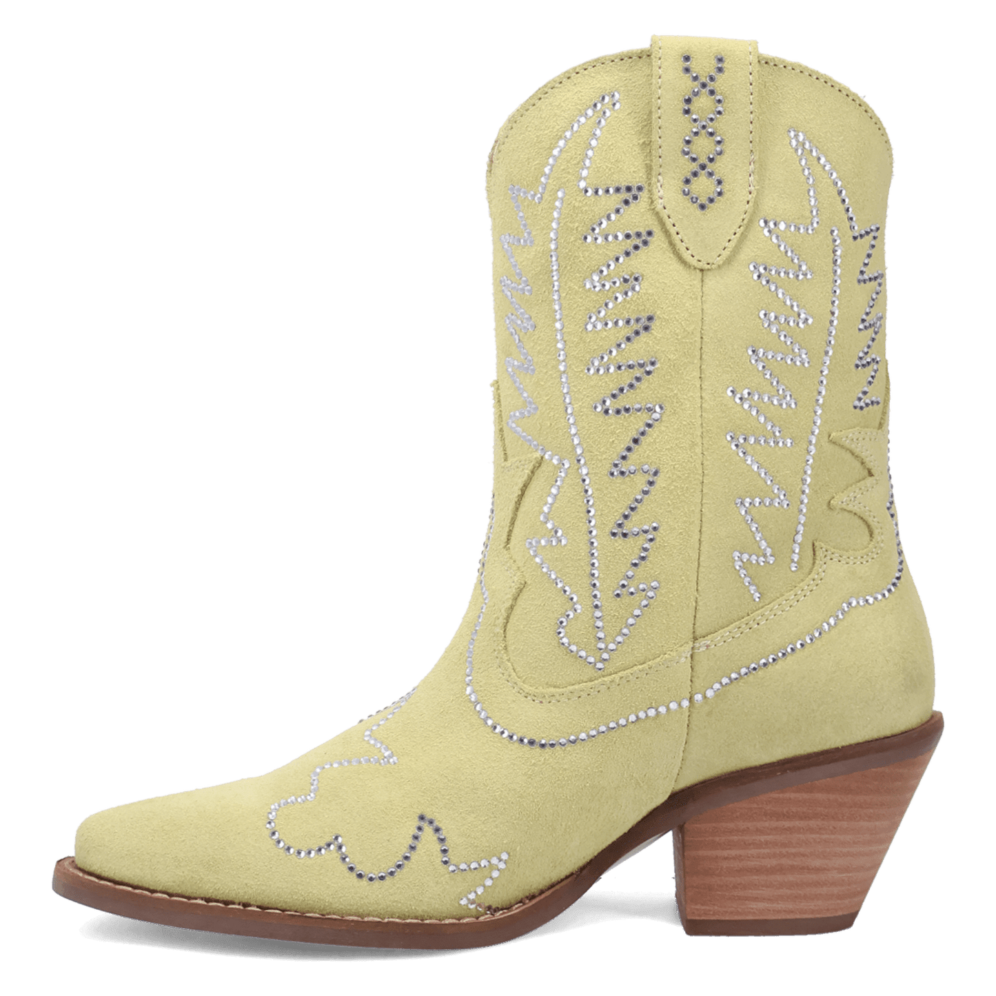 Women's Dingo Tiny Pony Suede Leather Bootie - Lime - DI2376-GN7
