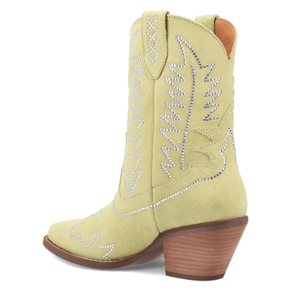 Women's Dingo Tiny Pony Suede Leather Bootie - Lime - DI2376-GN7
