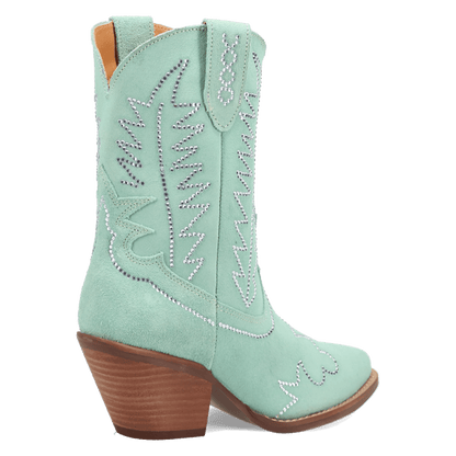 Women's Dingo Tiny Pony Suede Leather Bootie - Mint - DI2376-GN6