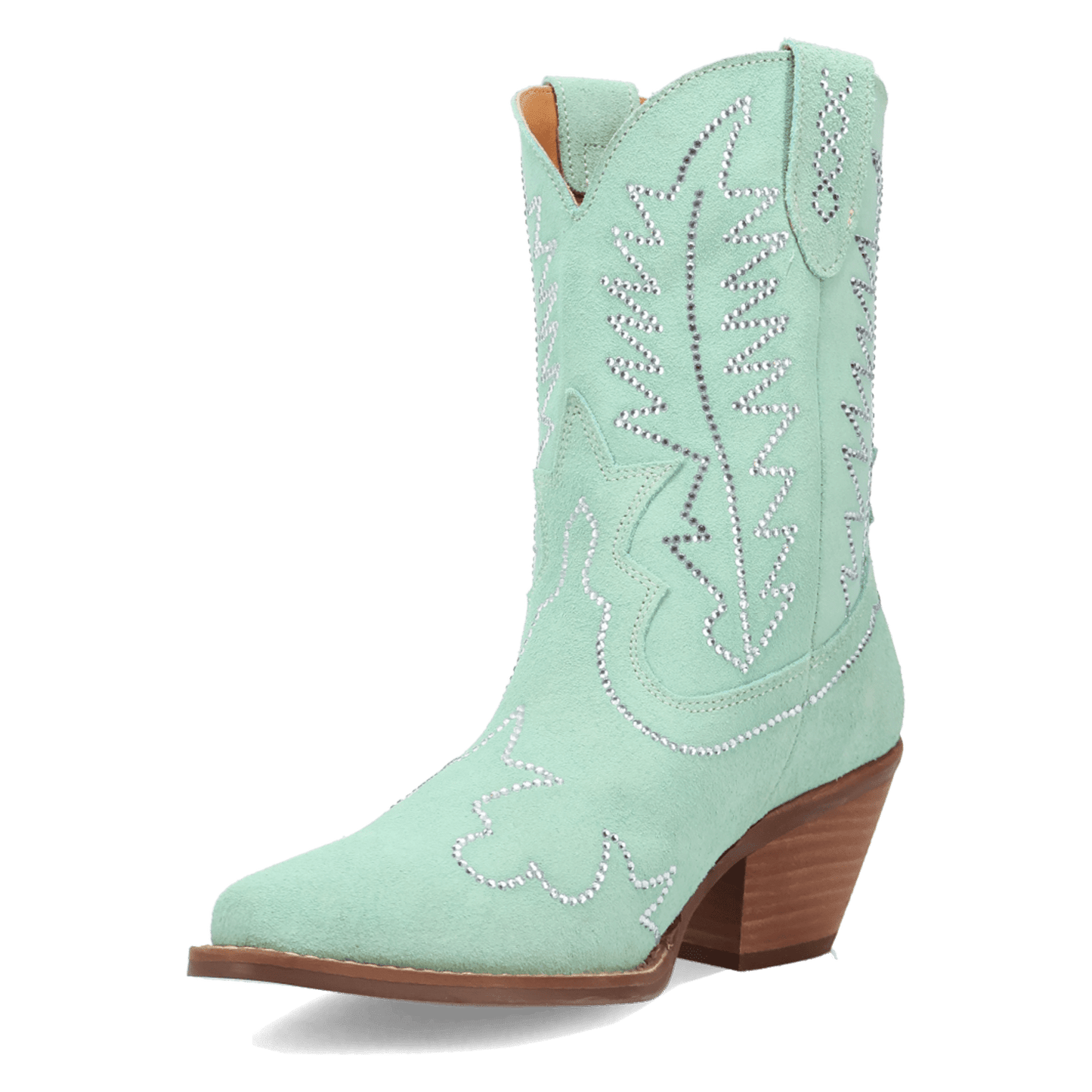 Women's Dingo Tiny Pony Suede Leather Bootie - Mint - DI2376-GN6