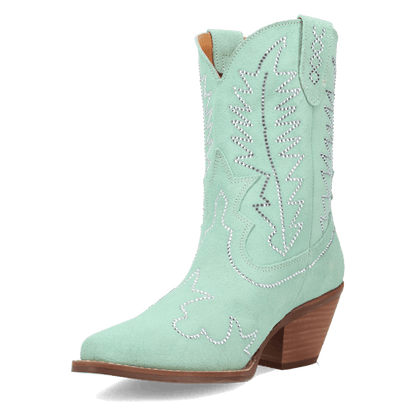 Women's Dingo Tiny Pony Suede Leather Bootie - Mint - DI2376-GN6