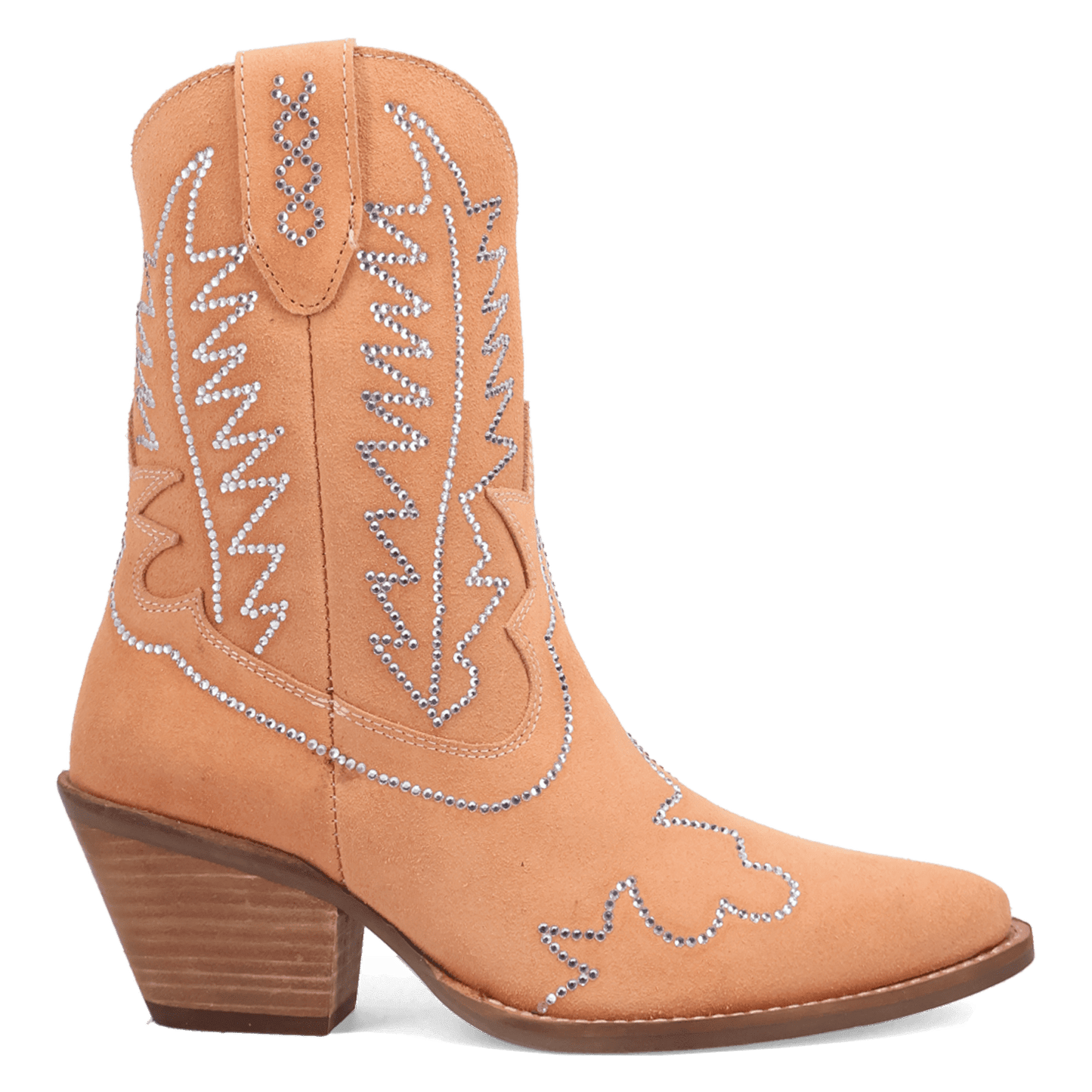 Women's Dingo Tiny Pony Suede Leather Bootie - Peach - DI2376-OR3