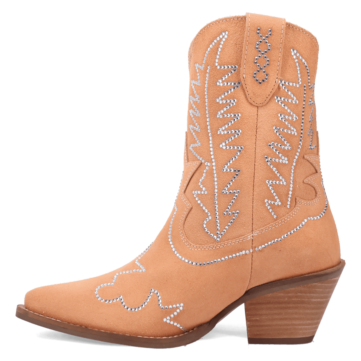 Women's Dingo Tiny Pony Suede Leather Bootie - Peach - DI2376-OR3