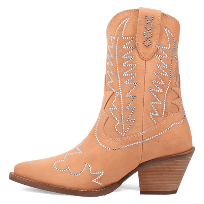 Women's Dingo Tiny Pony Suede Leather Bootie - Peach - DI2376-OR3