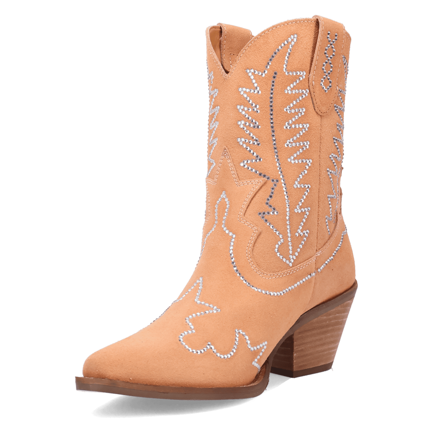 Women's Dingo Tiny Pony Suede Leather Bootie - Peach - DI2376-OR3