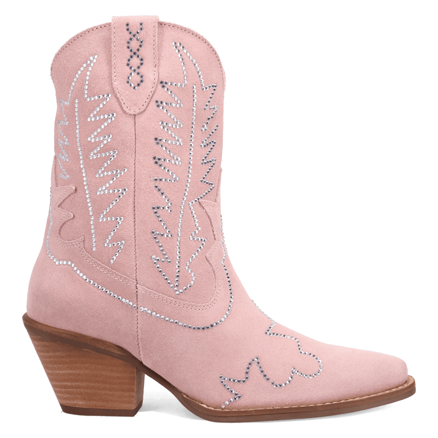 Women's Dingo Tiny Pony Suede Leather Bootie - Pink - DI2376-PK