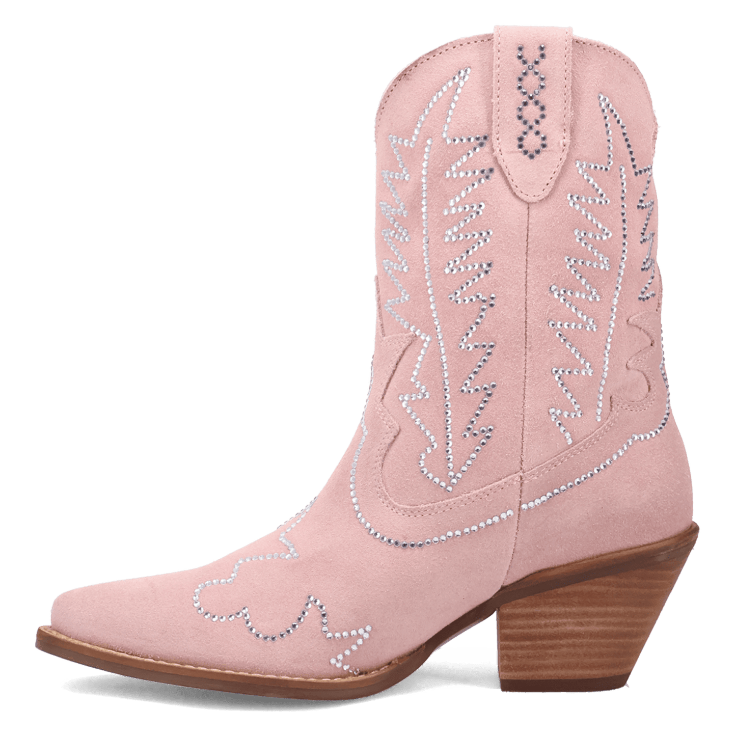 Women's Dingo Tiny Pony Suede Leather Bootie - Pink - DI2376-PK