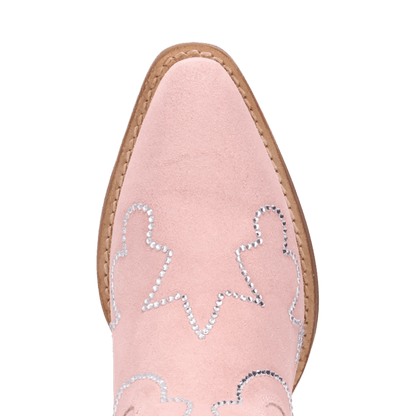 Women's Dingo Tiny Pony Suede Leather Bootie - Pink - DI2376-PK
