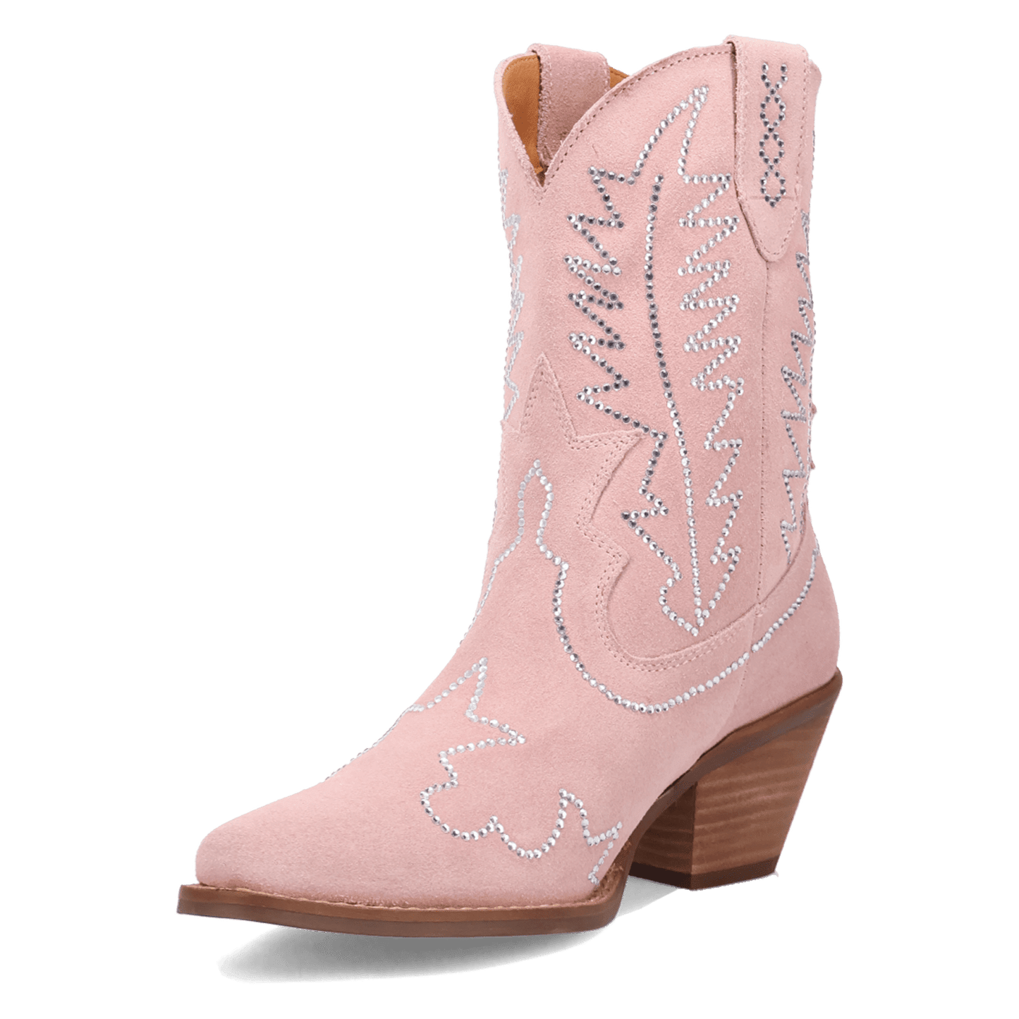 Women's Dingo Tiny Pony Suede Leather Bootie - Pink - DI2376-PK