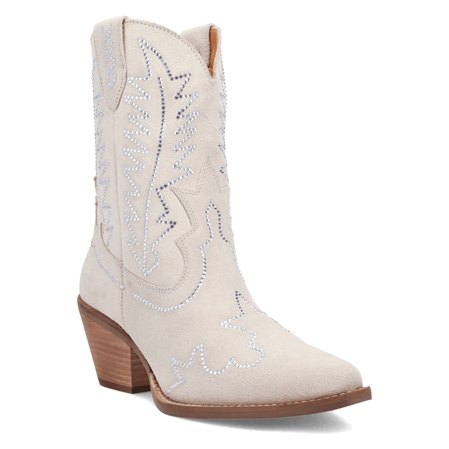 Women's Dingo Tiny Pony Suede Leather Bootie - White - DI2376-WH