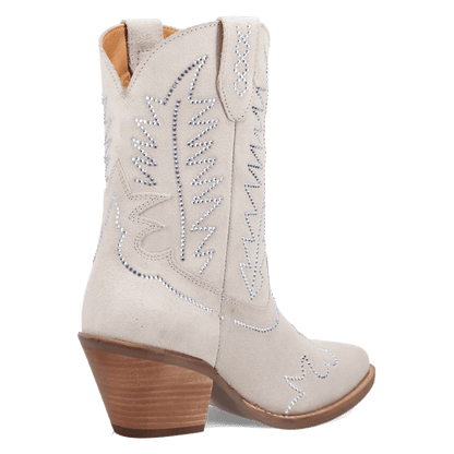 Women's Dingo Tiny Pony Suede Leather Bootie - White - DI2376-WH