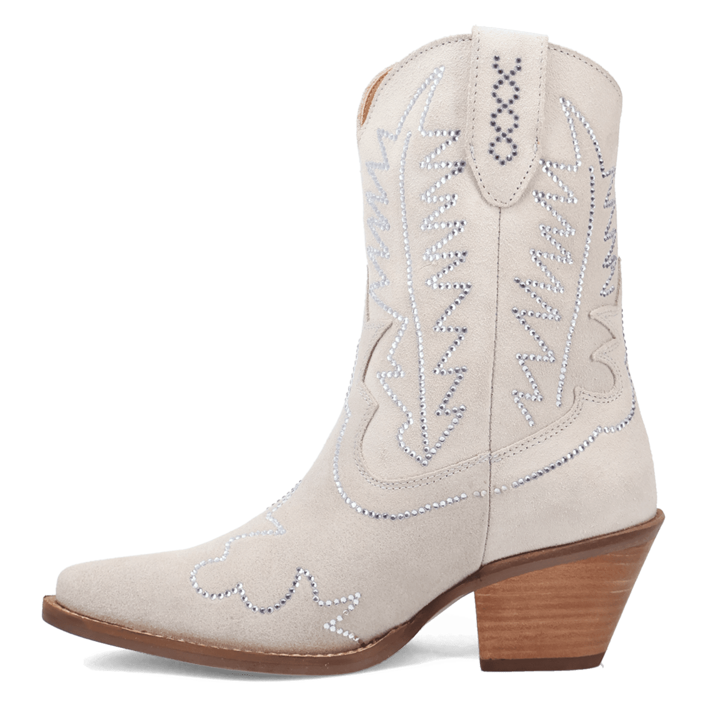 Women's Dingo Tiny Pony Suede Leather Bootie - White - DI2376-WH