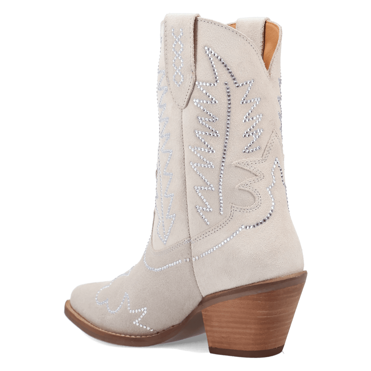 Women's Dingo Tiny Pony Suede Leather Bootie - White - DI2376-WH