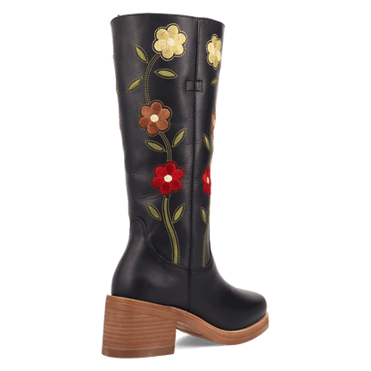 Women's Dingo Bloom Leather Boot - Black - DI2378-BK