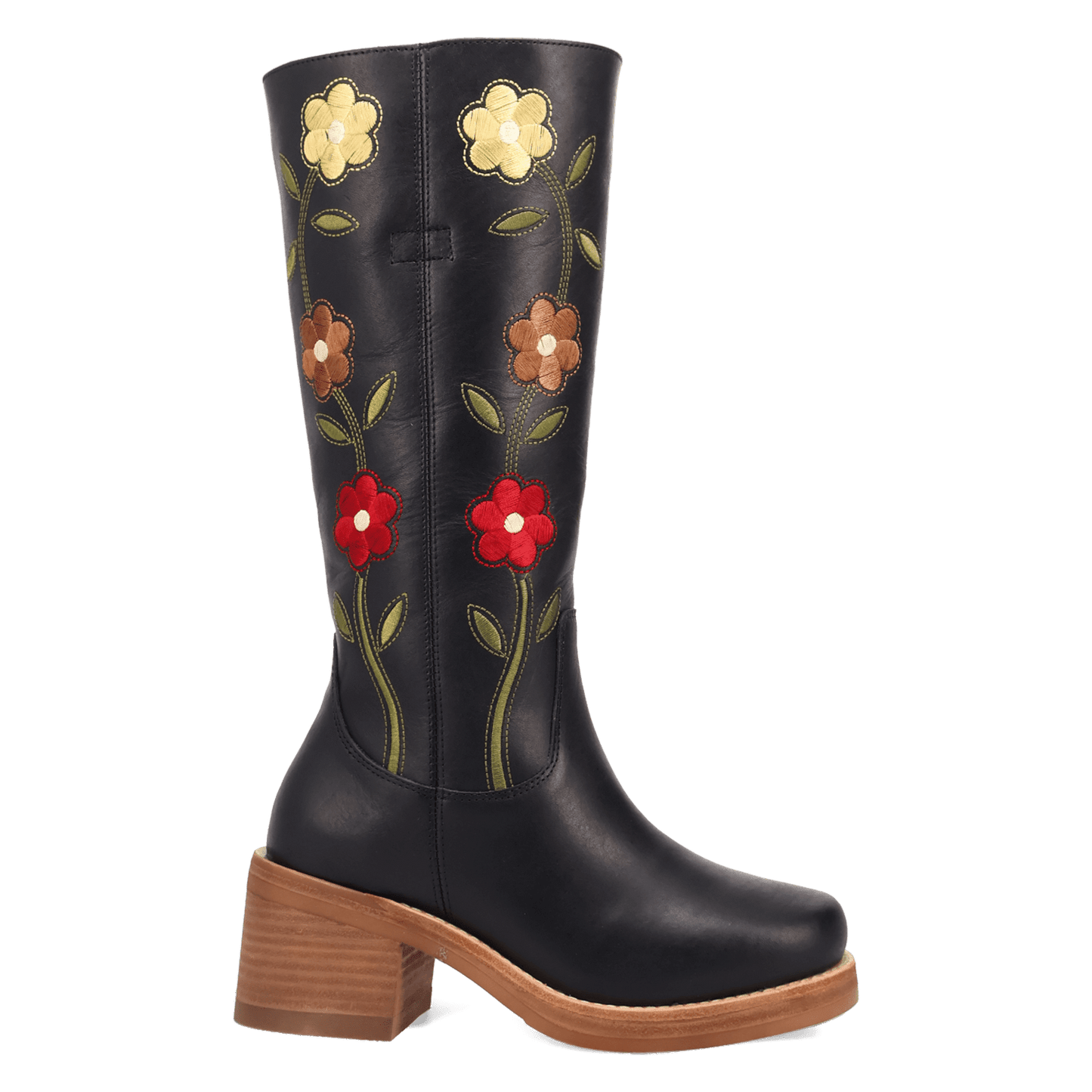 Women's Dingo Bloom Leather Boot - Black - DI2378-BK