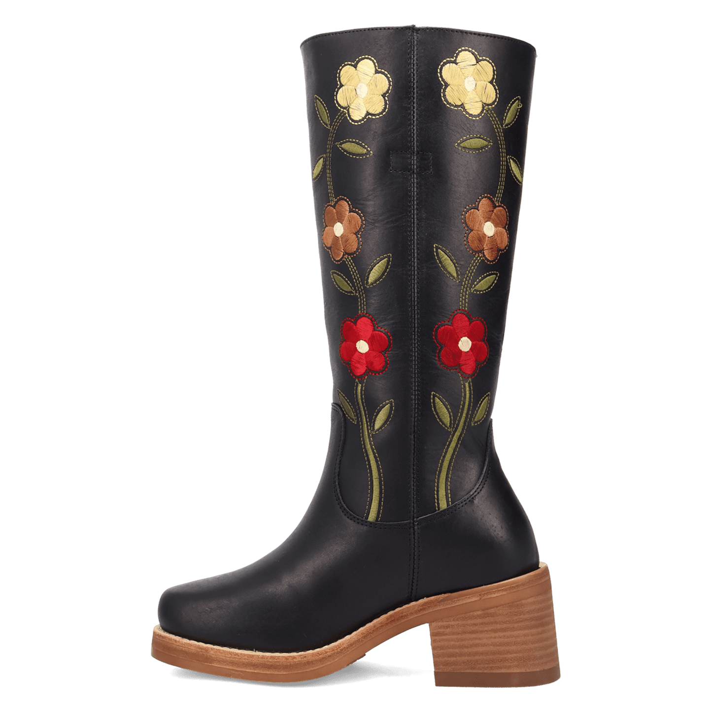 Women's Dingo Bloom Leather Boot - Black - DI2378-BK