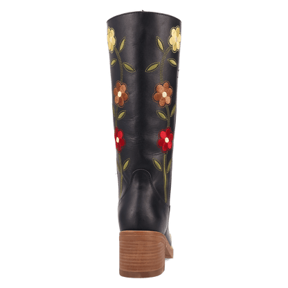 Women's Dingo Bloom Leather Boot - Black - DI2378-BK