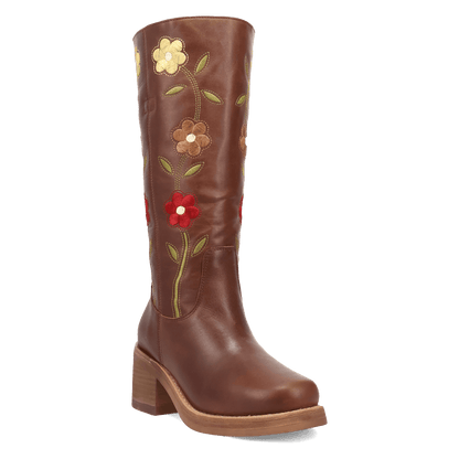 Women's Dingo Bloom Leather Boot - Brown - DI2378-BN
