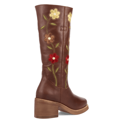 Women's Dingo Bloom Leather Boot - Brown - DI2378-BN