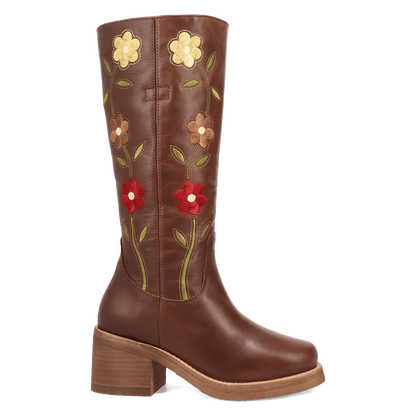 Women's Dingo Bloom Leather Boot - Brown - DI2378-BN