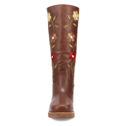 Women's Dingo Bloom Leather Boot - Brown - DI2378-BN
