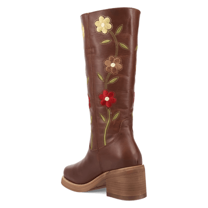 Women's Dingo Bloom Leather Boot - Brown - DI2378-BN
