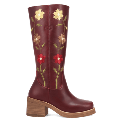 Women's Dingo Bloom Leather Boot - Merlot - DI2378-RD16